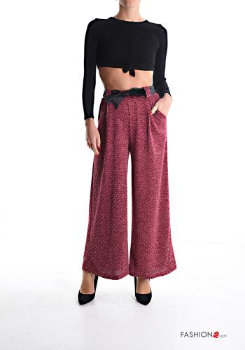 lange Hose mit Gürtel mit gummizug mit Taschen - ph 5