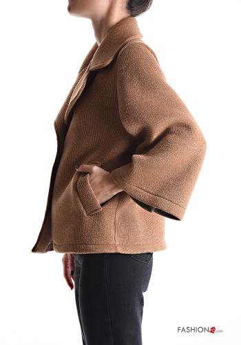 Giacca con colletto senza fodera con bottoni con tasche scollo a V - ph 3