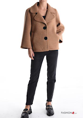 Giacca con colletto senza fodera con bottoni con tasche scollo a V - ph 5