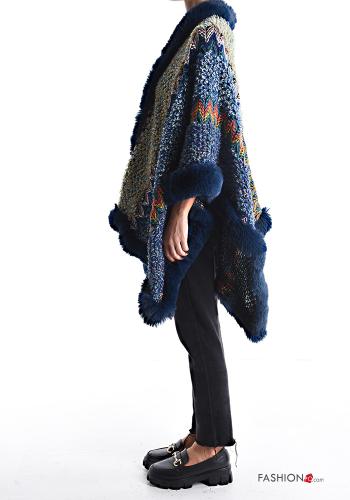 Embroidered faux fur Cape - ph 3