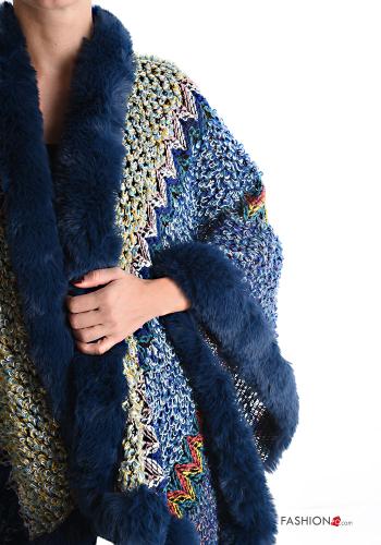 Embroidered faux fur Cape - ph 4