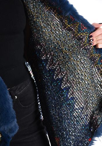 Embroidered faux fur Cape - ph 5