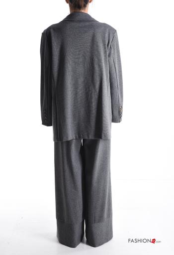 Striped oversized wide leg Suit with pockets with elastic - ph 2