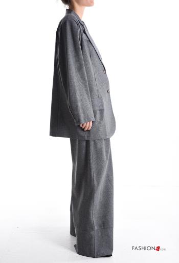 Striped oversized wide leg Suit with pockets with elastic - ph 3