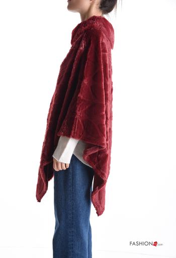 Poncho pelliccia sintetica asimmetrico - ph 3