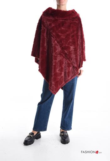 Poncho pelliccia sintetica asimmetrico - ph 5