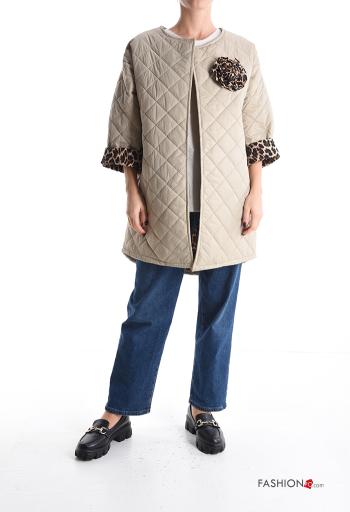 long sleeve crew neck quilted Coat without lining - ph 1