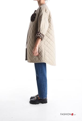 long sleeve crew neck quilted Coat without lining - ph 3