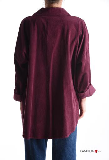 Blusa in Cotone maniche lunghe con colletto con bottoni - ph 2