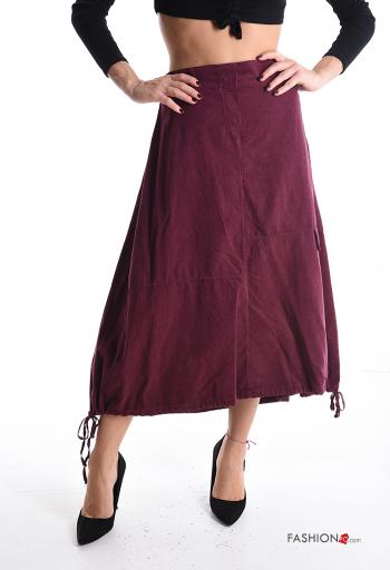 Gonna in Cotone vita bassa con coulisse con elastico - ph 1