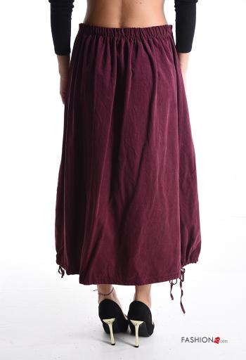 Gonna in Cotone vita bassa con coulisse con elastico - ph 2
