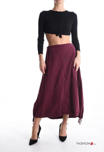 Gonna in Cotone vita bassa con coulisse con elastico - ph 5