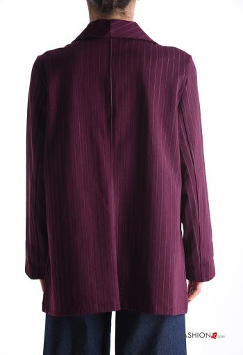 Striped Jacket with buttons without lining with pockets - ph 2