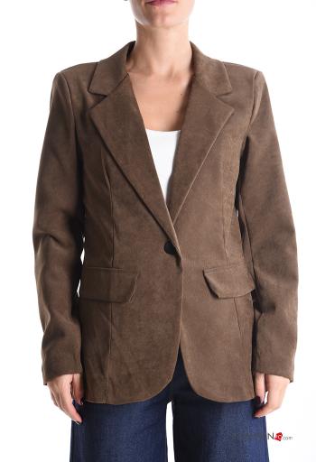 Samt Jacke mit Knöpfen mit Futter - ph 1