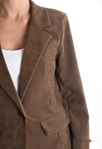 Samt Jacke mit Knöpfen mit Futter - ph 4
