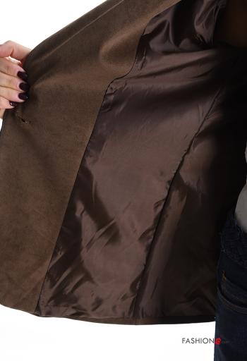 Samt Jacke mit Knöpfen mit Futter - ph 6