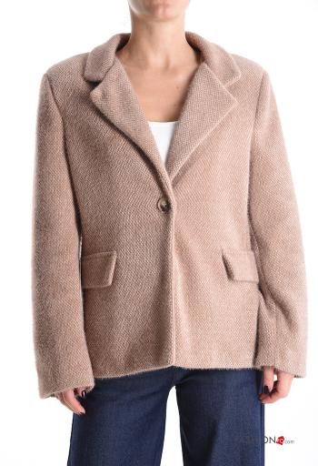 Giacca maniche lunghe con fodera con bottoni con tasche