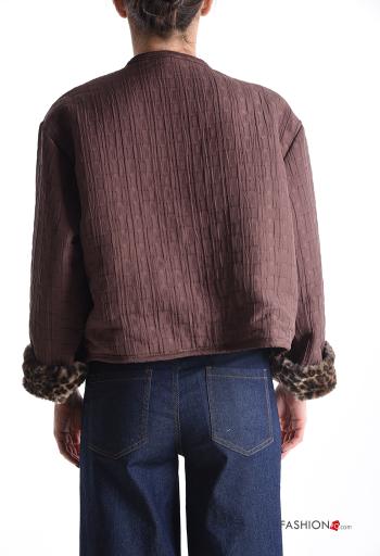 Animal print long sleeve crew neck multipurpose Jacket - ph 2