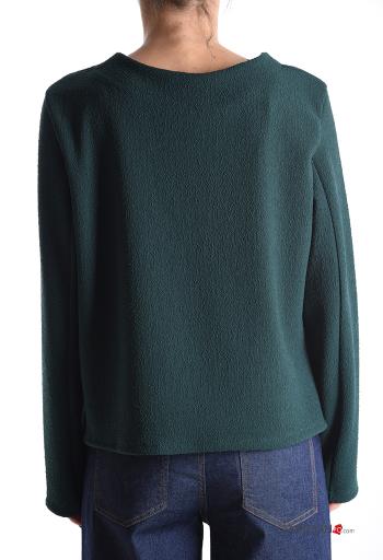 long sleeve crew neck Cardigan with buttons - ph 2
