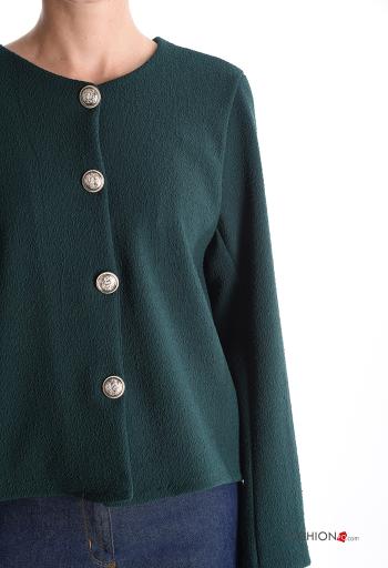 long sleeve crew neck Cardigan with buttons - ph 4