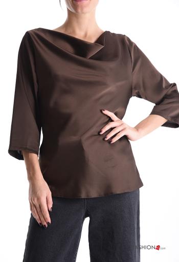 Satin Bluse 3/4 ärmel - ph 1
