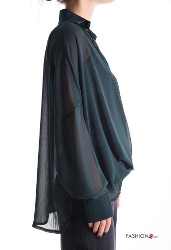 lange ärmel mit kragen chiffon Bluse mit tank-top - ph 3