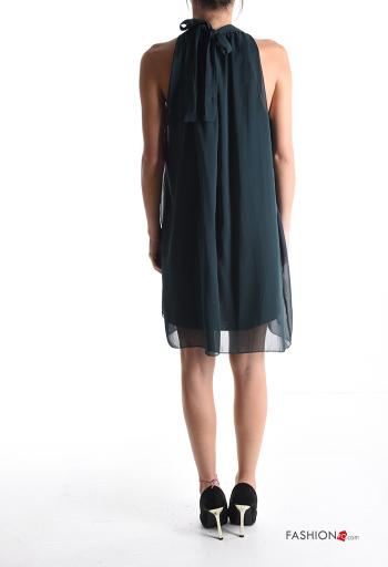 Abito senza maniche chiffon con fiocco con fodera - ph 2