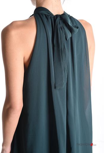 Abito senza maniche chiffon con fiocco con fodera - ph 4