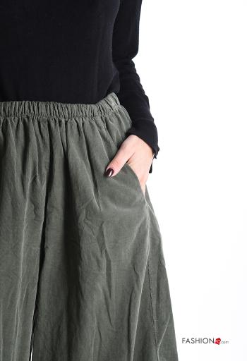 Oversize Hose aus Baumwolle mit Taschen mit gummizug - ph 4