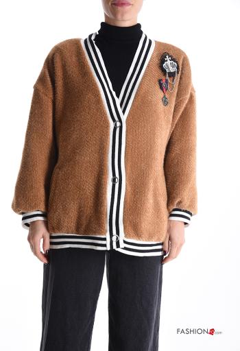 long sleeve Jacket with buttons with lining with v-neck - ph 1