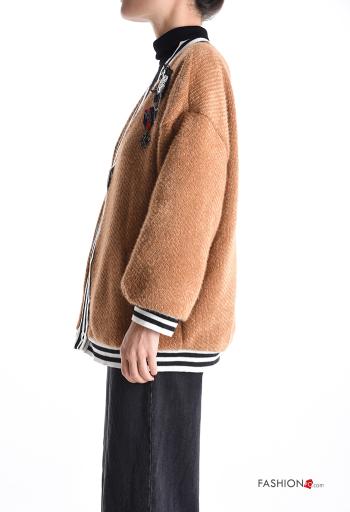 long sleeve Jacket with buttons with lining with v-neck - ph 3