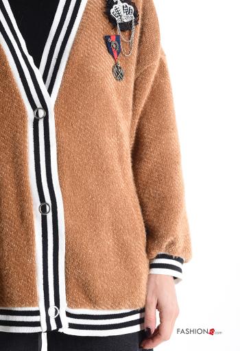 long sleeve Jacket with buttons with lining with v-neck - ph 4