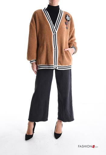 long sleeve Jacket with buttons with lining with v-neck - ph 5