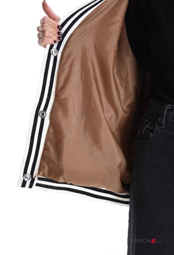 long sleeve Jacket with buttons with lining with v-neck - ph 6