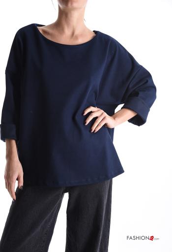 Blusa girocollo oversize maniche lunghe - ph 1