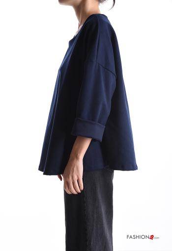 Blusa girocollo oversize maniche lunghe - ph 3