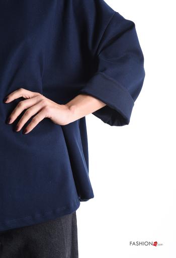 Blusa girocollo oversize maniche lunghe - ph 4