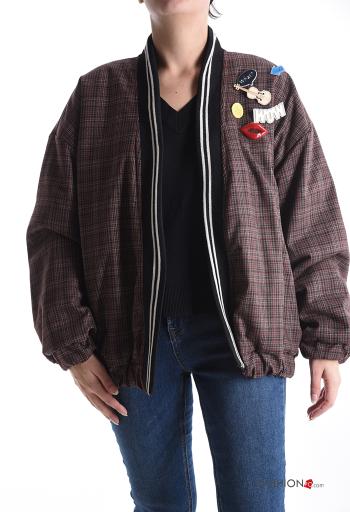 Tartan Wind Jacket with lining with elastic - ph 1