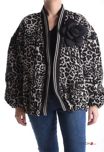 Tiermuster Jacke aus Baumwolle mit Futter mit gummizug - ph 1