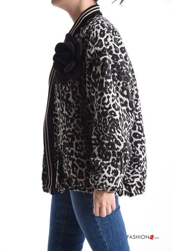 Tiermuster Jacke aus Baumwolle mit Futter mit gummizug - ph 3