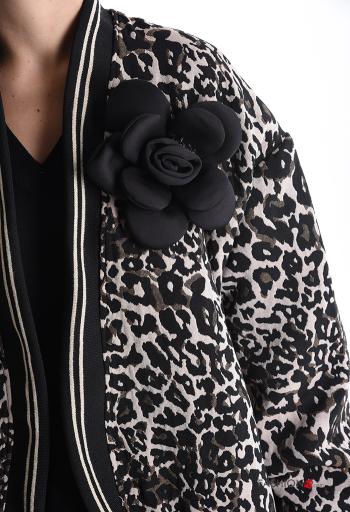 Tiermuster Jacke aus Baumwolle mit Futter mit gummizug - ph 4