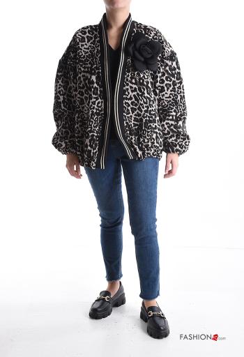Tiermuster Jacke aus Baumwolle mit Futter mit gummizug - ph 5