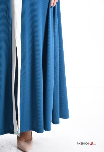 long sleeve long Dress with v-neck with split - ph 4