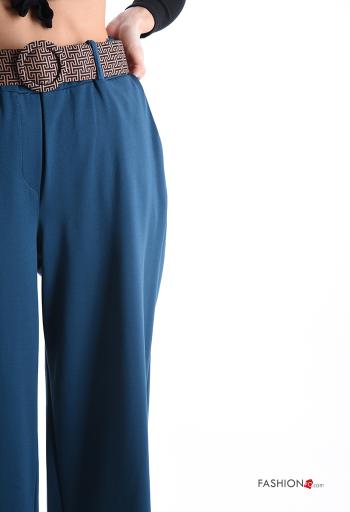 wide leg Trousers with belt with elastic with pockets - ph 4