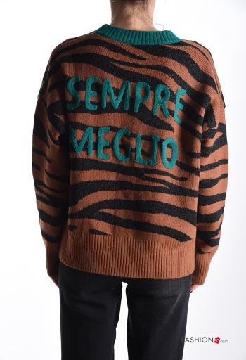 lange ärmel Strickjacke mit Knöpfen mit V-Ausschnitt - ph 2