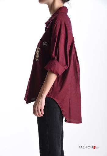 Camicia in Cotone maniche lunghe con colletto con bottoni - ph 3