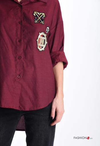 Camicia in Cotone maniche lunghe con colletto con bottoni - ph 4
