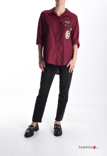 Camicia in Cotone maniche lunghe con colletto con bottoni - ph 5