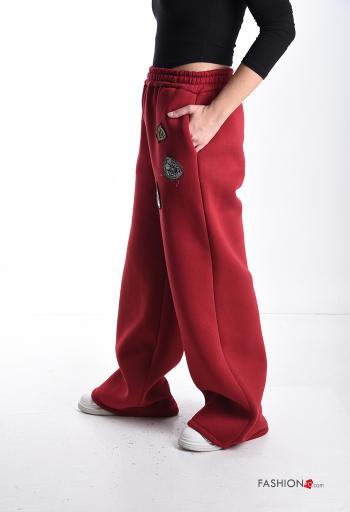 Pantalone sportivo in Cotone lungo con tasche con elastico - ph 3