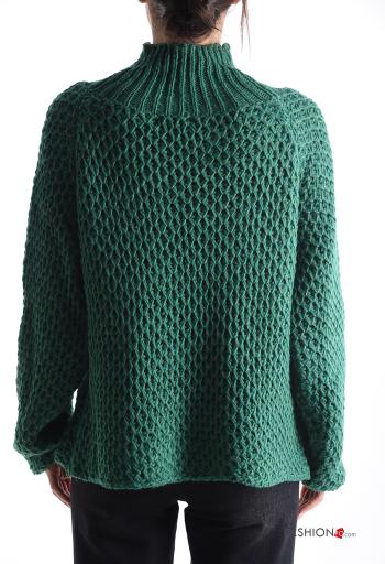 Embroidered long sleeve Wool Mix Sweater Rollneck - ph 2